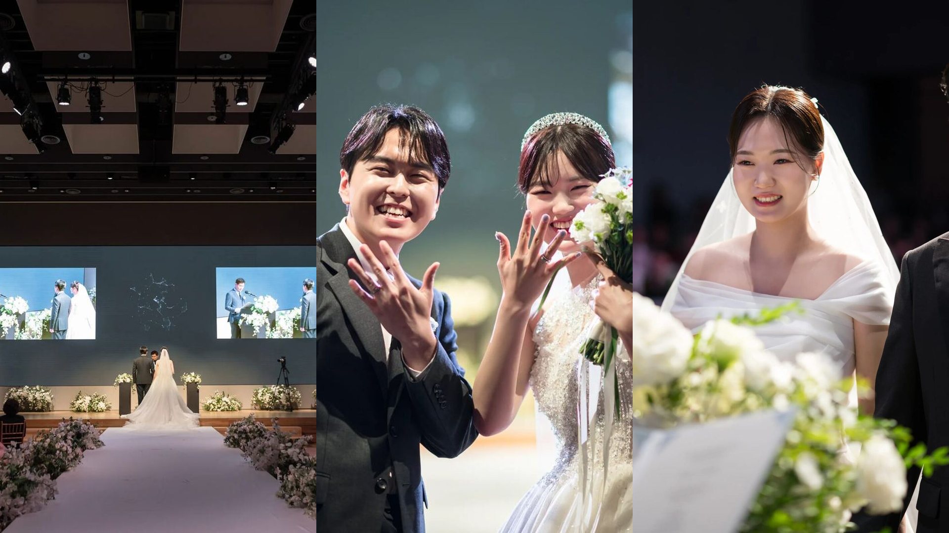 삼성 금융캠퍼스에서 촬영한 본식스냅 대표 장면 3컷